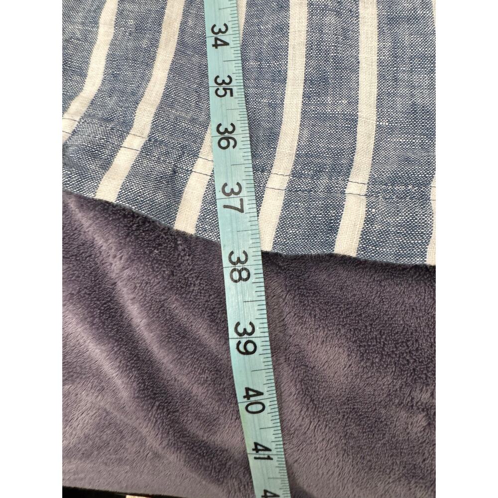 St. Tropez West 100% Linen Blue White Striped Shift Dress Size 8 Coastal Summer - Picture 6 of 6